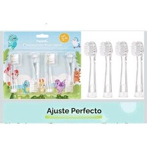 Baby Toothbrush Heads Compatible with Papablic BabyHandy/Toddler Sonic 4pk